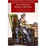 Early Modern Women's Writing An Anthology 1560-1700