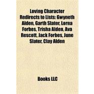 Loving Character Redirects to Lists : Gwyneth Alden, Garth Slater, Lorna Forbes, Trisha Alden, Ava Rescott, Jack Forbes, June Slater, Clay Alden