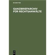 Ganzbriefarchiv Fur Rechtsanwalte