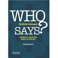 WHO SAYS? The Writer's  Research