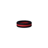 Miami University Black and Red Stripe Silicone Ring