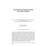 Journal for the Evangelical Study of the Old Testament