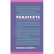 Paratexts: Thresholds of Interpretation