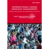 International Human Resource Management: Policies and practices for multinational enterprises