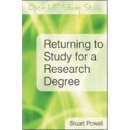 Returning to Study for a Research Degree