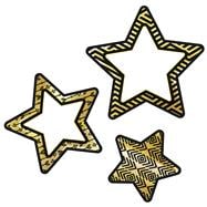 Sparkle and Shine Black and Gold Stars Cut-outs