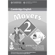 Cambridge Young Learners English Tests Movers 2 Answer Booklet: Examination Papers from the University of Cambridge ESOL Examinations