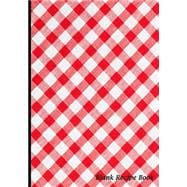 Classic Red Tablecloth Design Blank Cookbook book cover, ISBN 9781523883547