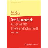 Otto Blumenthal: Ausgewählte Briefe und Schriften II