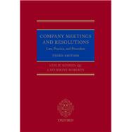 Company Meetings and Resolutions (Digital Pack) Law, Practice, and Procedure