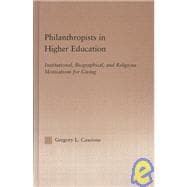 Philanthropists in Higher Education: Institutional, Biographical, and Religious Motivations for Giving