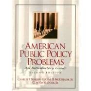 American Public Policy Problems: An Introductory Guide