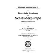 Theoretische Berechnung einer Schleuderpumpe auf Grund von Versuchen