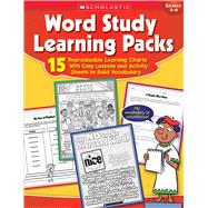 Word Study Learning Packs 15 Reproducible Learning Charts with Easy Lessons and Activity Sheets to Build Vocabulary