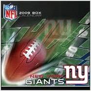 NFL New York Giants 2009 Box Calendar