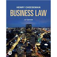 Cheeseman's Business Law [Rental Edition],9780138033668