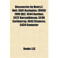 Discoveries by Henry E Holt : 4581 Asclepius, (9948) 1990 Qb2, 4544 Xanthus, 5972 Harryatkinson, 5598 Carlmurray, 4643 Cisneros, 5439 Couturier