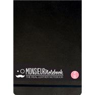 Monsieur Notebook Black Leather Watercolor Landscape Large