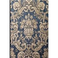Journal Daily Blue Antique Fabric Design Lined Blank
