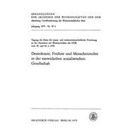 Demokratie, Freiheit und Menschenrechte in der entwickelten sozialistischen Gesellschaft