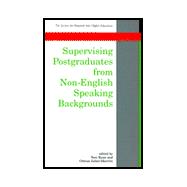 Supervising Post-Graduates from Non-English Speaking Backgrounds