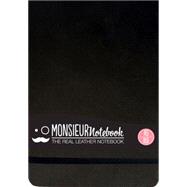 Monsieur Notebook Black Leather Watercolor Landscape Medium