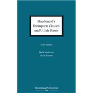 Macdonald's Exemption Clauses and Unfair Terms Third Edition