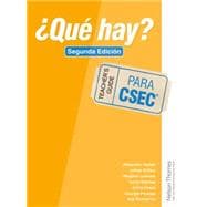 ?Que hay? Teacher's Guide CSEC Second Edition