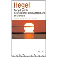 Encyclopedie Des Sciences Philosophiques En Abrege