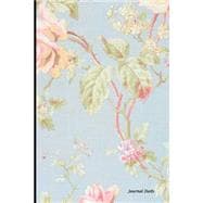 Journal Daily Vintage Flower Pattern Lined Blank