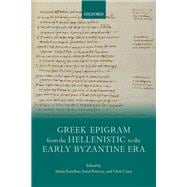 Greek Epigram from the Hellenistic to the Early Byzantine Era