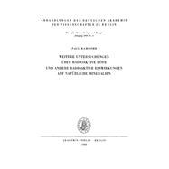 Weitere Untersuchungen über radioaktive Höfe und andere radioaktive Einwirkungen auf natürliche Mineralien