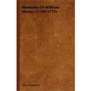 Memoirs of William Hickey (1749-1775)