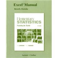 Excel Manual for Elementary Statistics Picturing the World