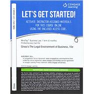 MindTap Business Law, 1 term (6 months) Printed Access Card for Cross/Miller's The Legal Environment of Business: Text and Cases, 10th