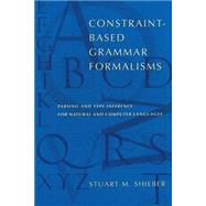 Constraint-based Grammar Formalisms