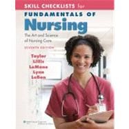 Skill Checklists for Fundamentals of Nursing : The Art and Science of Nursing Care