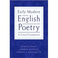 Early Modern English Poetry A Critical Companion