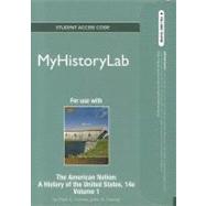 NEW MyHistoryLab Student Access Code Card for The American Nation, Volume 1 (standalone)