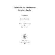 Heinrichs Des Glichezares Reinhart Fuchs