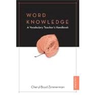 Word Knowledge A Vocabulary Teacher's Handbook