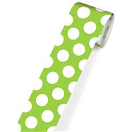 Just Teach Lime With Polka Dots Straight Borders