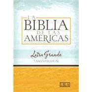 LBLA Biblia Letra Grande Tamaño Manual, negro piel fabricada con índice