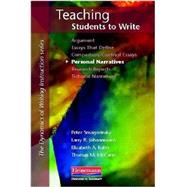 Teaching Students to Write: Personal Narratives