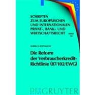 Die Reform Der Verbraucherkredit-richtlinie book cover, ISBN 9783899493979