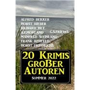 20 Krimis großer Autoren Sommer 2022