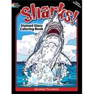 Sharks! Stained Glass Coloring Book