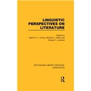 Linguistic Perspectives on Literature (RLE Linguistics C: Applied Linguistics)