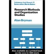 Research Methods And Organization Studies