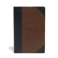 KJV Large Print Personal Size Reference Bible, Black/Brown Leathertouch,9781087734071